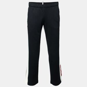 Moncler Grenoble Black Jersey Contrast Trimmed Sweatpants S